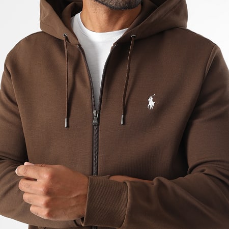 Polo Ralph Lauren - Sweat Zippé Capuche Original Player Marron