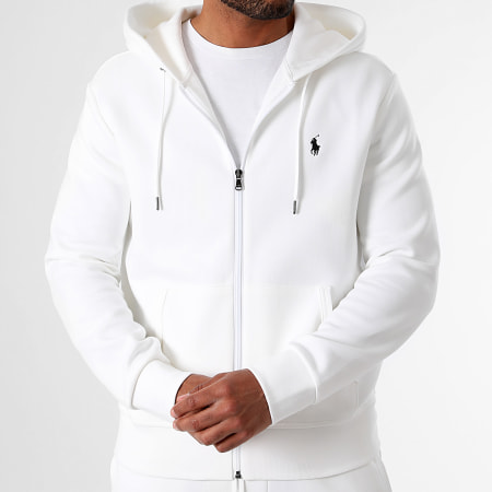 Polo Ralph Lauren - Sweat Zippé Capuche Original Player Blanc