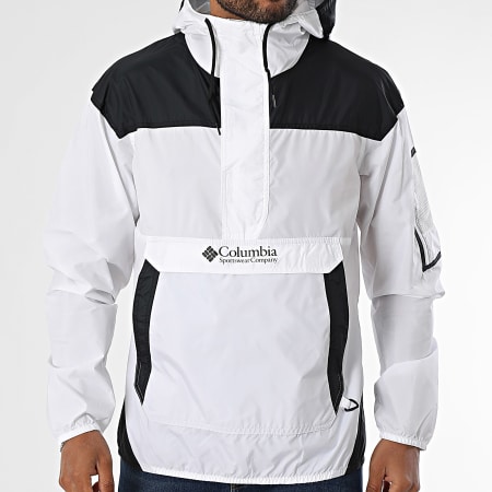 Columbia - Coupe-Vent Capuche Challenger II Windbreaker 2091001 Blanc Noir