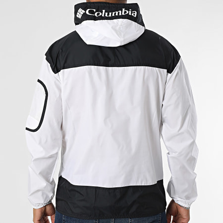 Columbia - Coupe-Vent Capuche Challenger II Windbreaker 2091001 Blanc Noir