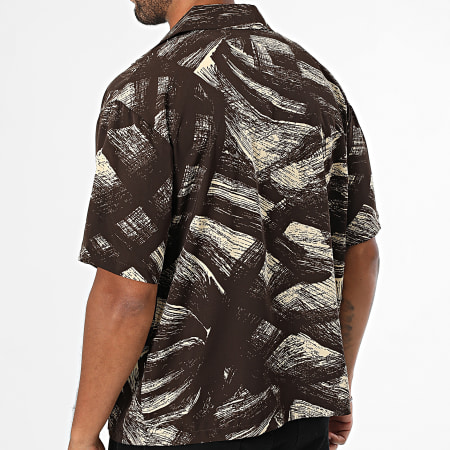 Frilivin - Chemise Manches Courtes 132 Marron Beige