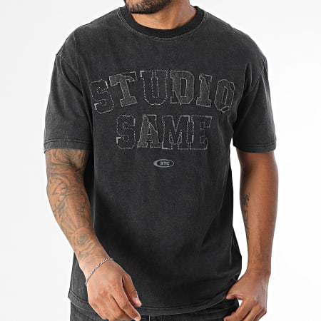 MTX - Tee Shirt Oversize 716 Noir Chiné