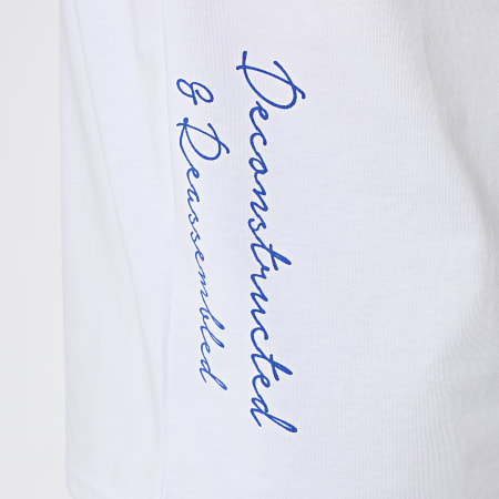 MTX - Tee Shirt Oversize 619 Blanc Bleu Roi Noir