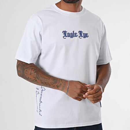 MTX - Tee Shirt Oversize 619 Blanc Bleu Roi Noir