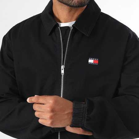Tommy Jeans - Veste En Jean Zippée Essential Flag 1930 Noir
