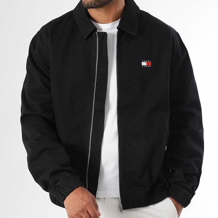 Tommy Jeans - Veste En Jean Zippée Essential Flag 1930 Noir
