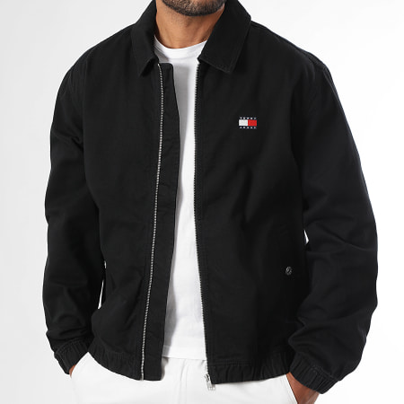 Tommy Jeans - Veste En Jean Zippée Essential Flag 1930 Noir