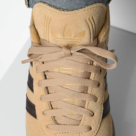 Adidas Originals - Zapatillas Gazelle JR6287 Oro Beige Marrón Oscuro Oro Metálico