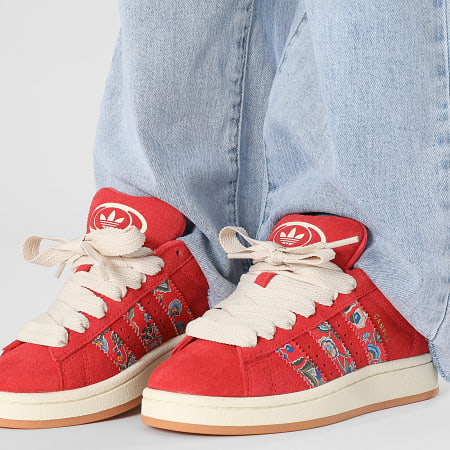 Adidas Originals - Baskets Femme Campus 00s W JS1330 Semi Lucid Red Crew White Gold Metallic