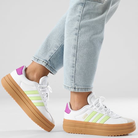 Sneakers Femme VL Court Bold JQ5644 Cyber Metallic Carbon Gum