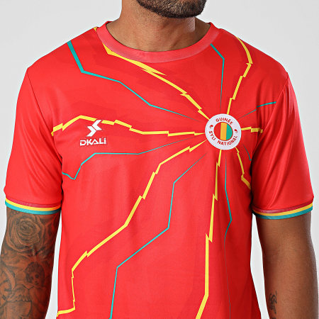 Dkali - Camiseta de fútbol Guinea Rojo Verde Amarillo