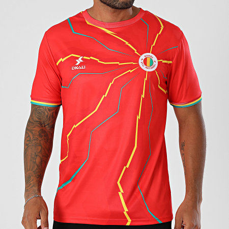 Dkali - Camiseta de fútbol Guinea Rojo Verde Amarillo