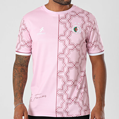 Maillot Algérie Rose AG-124 - Football, Cadeau Fan, Drapeau | Taille Unique, Qualité UNITIF | Design Unique Et Coloré