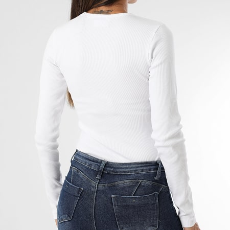 Jack And Jones - Tee Shirt Manches Longues Femme Freya Blanc