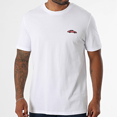Luxury Lovers - Tee Shirt Oversize Large Embroidery Autobahn Blanc