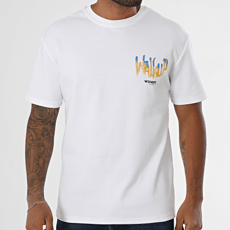 MTX - Tee Shirt Oversize 672 Blanc Camel Bleu Rose