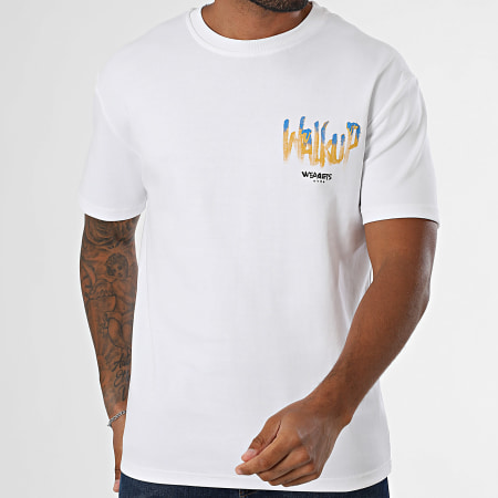 MTX - Tee Shirt Oversize 672 Blanc Camel Bleu Rose