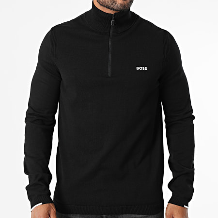 BOSS - Ever Zip Neck Sweatshirt 50541965 Black - Ryses
