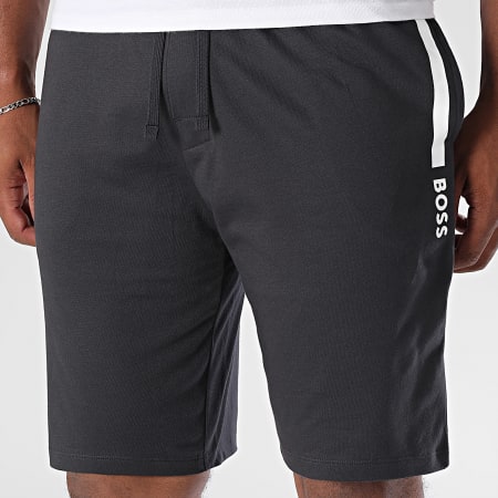 BOSS - Short Jogging A Bande Authentic 50545560 Gris Anthracite