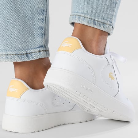 Lacoste - Baskets Femme Court Ace 225 White Light Yellow