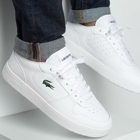 Lacoste - Court Ace 225 Wit Donkergroen Sneakers
