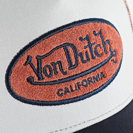 Von Dutch - Casquette Trucker Terry Gris Bleu Marine Camel