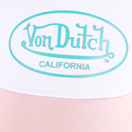 Von Dutch - Casquette Trucker 3D Blanc Rose Turquoise