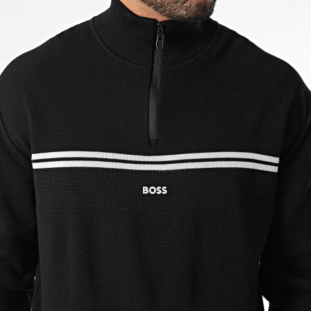 BOSS - Jersey con cuello de cremallera 50541963 Negro
