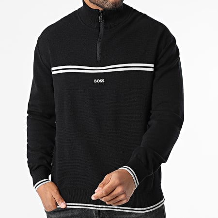 BOSS - Jersey con cuello de cremallera 50541963 Negro
