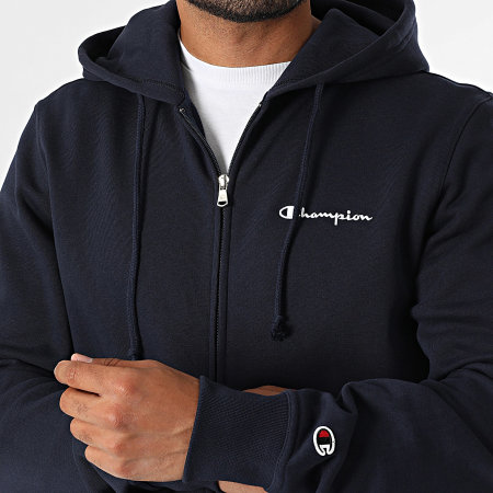 Champion Sudadera con capucha y cremallera 221794 Azul Marino
