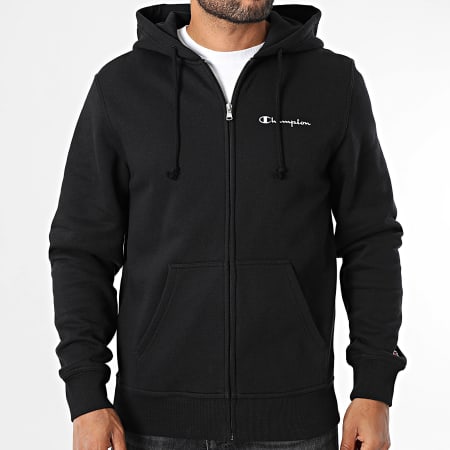 Champion Sudadera con capucha y cremallera 221794 Negro Ryses