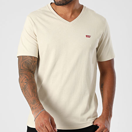 Levi's - Tee Shirt Col V 85641 Beige