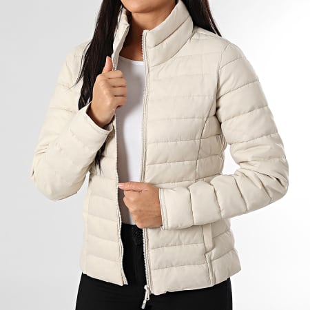 Only - Abrigo New Tahoe para mujer Beige claro