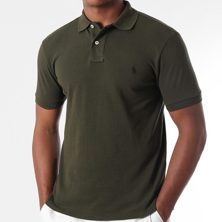 Polo Ralph Lauren - Polo Manches Courtes Slim Original Player Vert Kaki