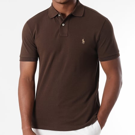 Polo Ralph Lauren - Polo Manches Courtes Slim Original Player Marron
