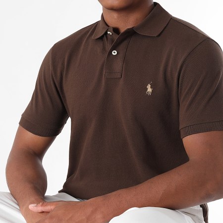 Polo Ralph Lauren - Polo Manches Courtes Slim Original Player Marron