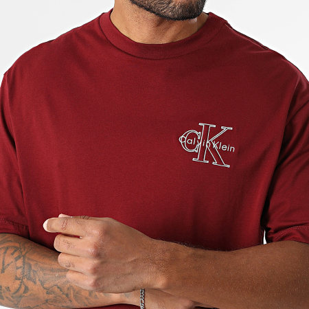 Calvin Klein - Tee Shirt Oversize Large 856G Bordeaux