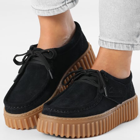 Clarks Torhill Bee ブラックスエード レディース 24.5 Torhill Bee / レディース トーヒルビー （ブラックスエード