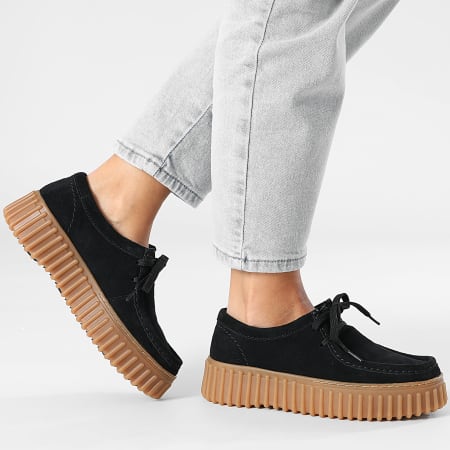 Clarks - Torhill Bee Black Suede Women's Shoes - Ryses