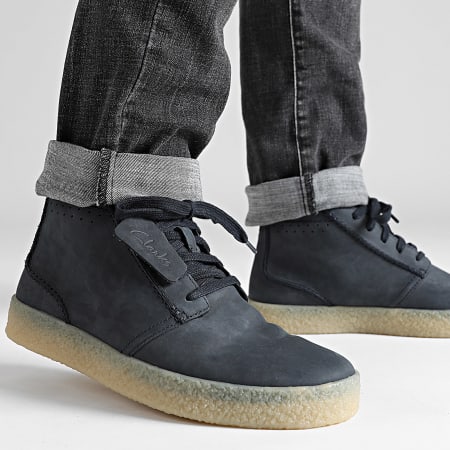 Clarks - Zapatillas Streethill Mid Nubuck Azul Marino