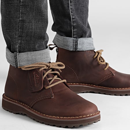 Clarks Boots Solsbury DB Dark Brown Leather Ryses