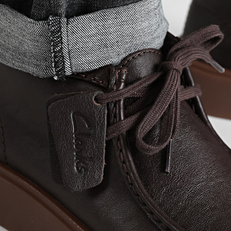 Clarks - Torview Hi Zapatos de piel marrón