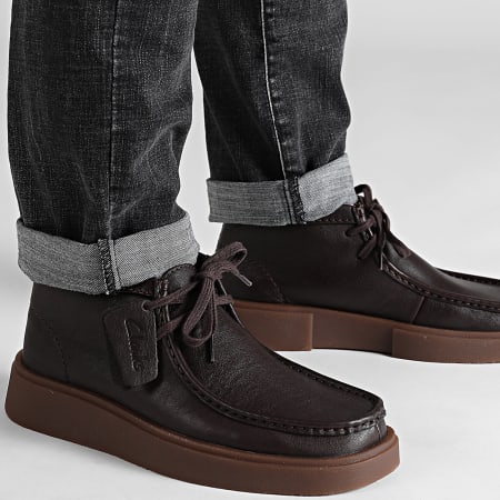 Clarks - Torview Hi Zapatos de piel marrón