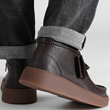 Clarks - Torview Hi Zapatos de piel marrón