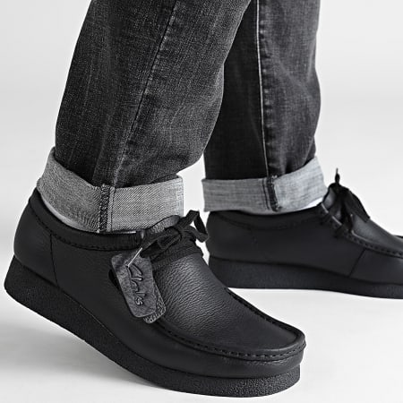 Clarks - Wallabee Evo Black Leather shoes - Ryses