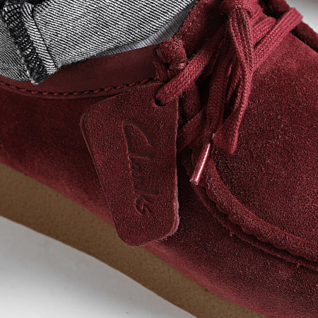 Clarks - Wallabee Evo Burgundy Suede shoes - Ryses
