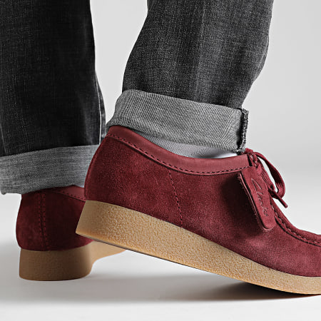 Clarks - Wallabee Evo Burgundy Suede shoes - Ryses