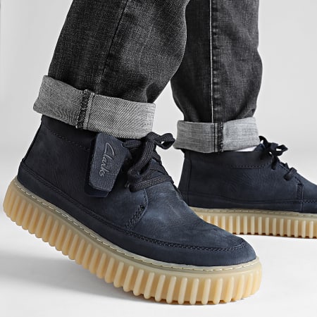 Clarks - Zapatillas Torhill Lace Hi Nobuck azul marino - Ryses