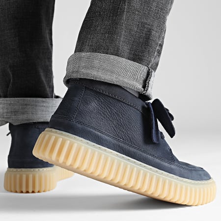 Clarks - Zapatillas Torhill Lace Hi Nobuck azul marino - Ryses
