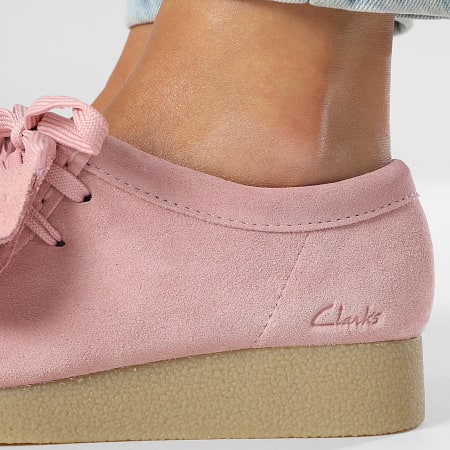 Clarks - Wallabee Evosh Zapatos Mujer Ante Rosa Polvoriento